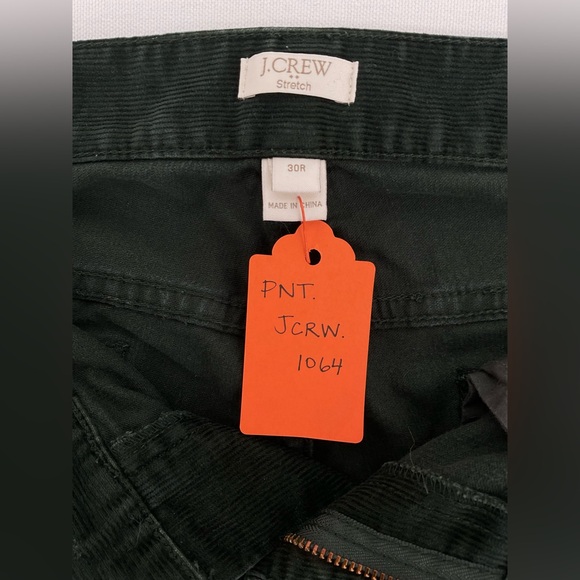 J.Crew Stretch Corduroy Pants Women’s 30R Forest Green Slim Straight Cotton - Picture 6 of 8